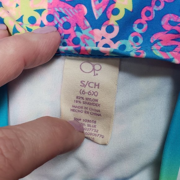 OP Ocean Pacific Girls Tankini Top  Size 6-6X Multi Color - Picture 4 of 4